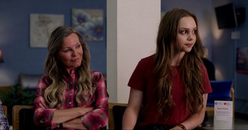 Movie still from “A Cowgirl's Song” (2022), directed by Timothy Armstrong – Medium shot, Over the shoulder angle