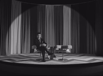 Movie still from “The French Dispatch” (2021), directed by Wes Anderson – Wide shot, High angle