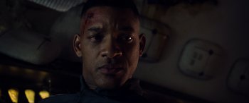 Movie still from “After Earth” (2013), directed by M. Night Shyamalan – A person with a scar on his face; Close Up shot, Low angle