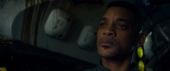 Movie still from “After Earth” (2013), directed by M. Night Shyamalan – A person looking at the camera; Close Up shot, Low angle