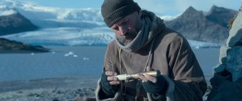 Movie still from “Against the Ice” (2022), directed by Peter Flinth – Medium shot, Low angle