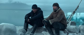 Movie still from “Against the Ice” (2022), directed by Peter Flinth – Medium shot, Low angle