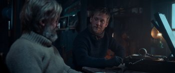 Movie still from “Against the Ice” (2022), directed by Peter Flinth – Medium shot, Over the shoulder angle