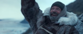 Movie still from “Against the Ice” (2022), directed by Peter Flinth – Close Up shot, Low angle