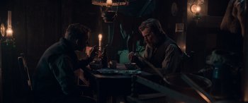 Movie still from “Against the Ice” (2022), directed by Peter Flinth – Medium shot, Over the shoulder angle