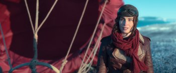 Movie still from “Against the Ice” (2022), directed by Peter Flinth – Medium shot, Over the shoulder angle