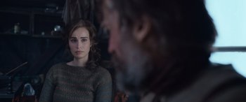 Movie still from “Against the Ice” (2022), directed by Peter Flinth – Close Up shot, Over the shoulder angle