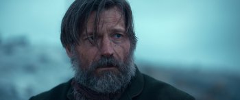 Movie still from “Against the Ice” (2022), directed by Peter Flinth – Close Up shot, Low angle