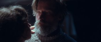 Movie still from “Against the Ice” (2022), directed by Peter Flinth – Close Up shot, Low angle