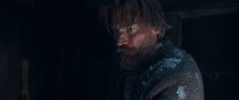 Movie still from “Against the Ice” (2022), directed by Peter Flinth – Close Up shot, Over the shoulder angle