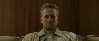 Movie still from “The Game” (1997), directed by David Fincher – A person wearing a jacket; Close Up shot, Low angle