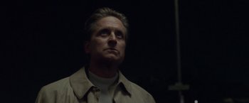 Movie still from “The Game” (1997), directed by David Fincher – A person wearing a jacket; Close Up shot, Low angle