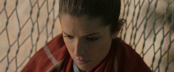 Movie still from “Alice, Darling” (2022), directed by Mary Nighy – A person wearing a scarf; Close Up shot, High angle