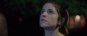 Movie still from “Alice, Darling” (2022), directed by Mary Nighy – A person looking up at the sky; Close Up shot, Low angle