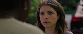 Movie still from “Alice, Darling” (2022), directed by Mary Nighy – A person looking at the camera; Close Up shot, Over the shoulder angle