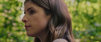 Movie still from “Alice, Darling” (2022), directed by Mary Nighy – A woman's face with long brown hair; Close Up shot, Low angle