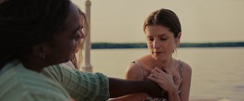 Movie still from “Alice, Darling” (2022), directed by Mary Nighy – A woman is touching another woman's breast; Close Up shot, Over the shoulder angle