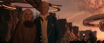 Movie still from “Ant-Man and the Wasp: Quantumania” (2023), directed by Peyton Reed – A man and a woman standing next to each other; Medium shot, Over the shoulder angle