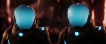 Movie still from “Ant-Man and the Wasp: Quantumania” (2023), directed by Peyton Reed – A couple of people that are in a room; Close Up shot, Low angle