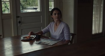 Movie still from “Antlers” (2021), directed by Scott Cooper – Medium shot, Over the shoulder angle