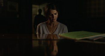 Movie still from “Antlers” (2021), directed by Scott Cooper – Medium shot, Over the shoulder angle