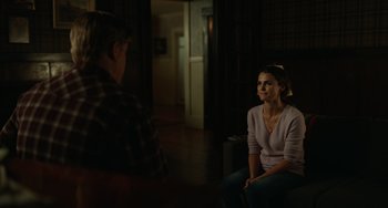 Movie still from “Antlers” (2021), directed by Scott Cooper – Medium shot, Over the shoulder angle