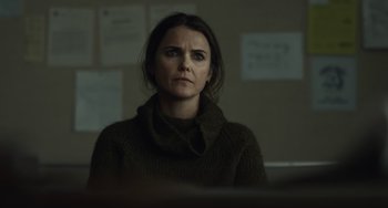 Movie still from “Antlers” (2021), directed by Scott Cooper – Close Up shot, Over the shoulder angle