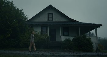Movie still from “Antlers” (2021), directed by Scott Cooper – Wide shot, Low angle