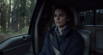 Movie still from “Antlers” (2021), directed by Scott Cooper – Close Up shot, Over the shoulder angle