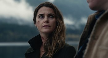 Movie still from “Antlers” (2021), directed by Scott Cooper – Close Up shot, Over the shoulder angle