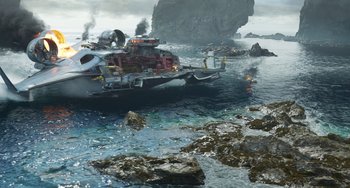 Movie still from “Avatar: The Way of Water” (2022), directed by James Cameron – Extreme Wide shot, High angle