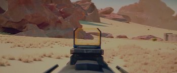 Movie still from “Awareness” (2023), directed by Daniel Benmayor – A red dot sight on a rifle; Extreme Close Up shot, High angle