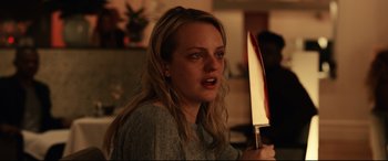 Movie still from “The Invisible Man” (2020), directed by Leigh Whannell – Close Up shot, Over the shoulder angle