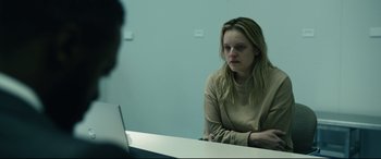 Movie still from “The Invisible Man” (2020), directed by Leigh Whannell – Medium shot, Over the shoulder angle