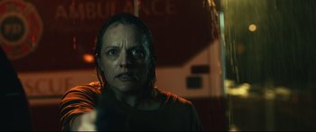 Movie still from “The Invisible Man” (2020), directed by Leigh Whannell – Close Up shot, Over the shoulder angle