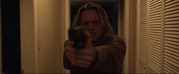 Movie still from “The Invisible Man” (2020), directed by Leigh Whannell – Close Up shot, Low angle