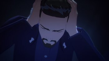 Movie still from “Babylon 5: The Road Home” (2023), directed by Matt Peters – Close Up shot, Overhead angle