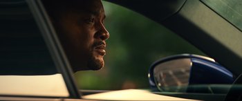 Movie still from “Bad Boys for Life” (2020), directed by Adil El Arbi – A person in a car looking out of the window; Close Up shot, Low angle