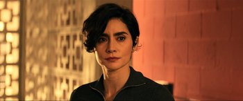 Movie still from “Bad Boys for Life” (2020), directed by Adil El Arbi – A person with short black hair; Close Up shot, Over the shoulder angle