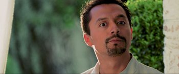 Movie still from “Bad Boys II” (2003), directed by Michael Bay – A person with a beard; Close Up shot, Low angle