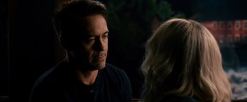 Movie still from “The Judge” (2014), directed by David Dobkin – A person talking to another person; Close Up shot, Over the shoulder angle