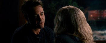 Movie still from “The Judge” (2014), directed by David Dobkin – A man and a woman talking to each other; Close Up shot, Over the shoulder angle