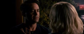 Movie still from “The Judge” (2014), directed by David Dobkin – A person talking to another person; Close Up shot, Over the shoulder angle