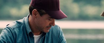 Movie still from “The Judge” (2014), directed by David Dobkin – A person wearing a hat; Close Up shot, Over the shoulder angle