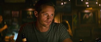 Movie still from “Battleship” (2012), directed by Peter Berg – A person sitting in front of a window; Close Up shot, Over the shoulder angle