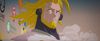 Movie still from “Belle” (2021), directed by Mamoru Hosoda – A person with long hair; Close Up shot, Low angle