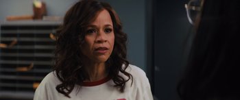 Movie still from “Birds of Prey” (2020), directed by Cathy Yan – A person with long hair; Close Up shot, Over the shoulder angle