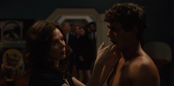 Movie still from “Books of Blood” (2020), directed by Brannon Braga – A man and a woman are looking at each other; Close Up shot, Over the shoulder angle