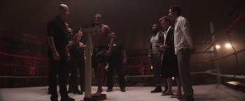 Movie still from “Born a Champion” (2021), directed by Alex Ranarivelo – Wide shot, Over the shoulder angle