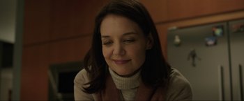 Movie still from “Brahms: The Boy II” (2020), directed by William Brent Bell – A person wearing a sweater; Close Up shot, Over the shoulder angle